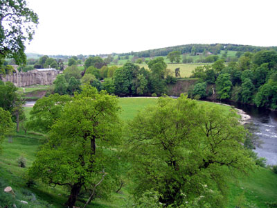 View across to Bolton Priory and the meandering Wharfe