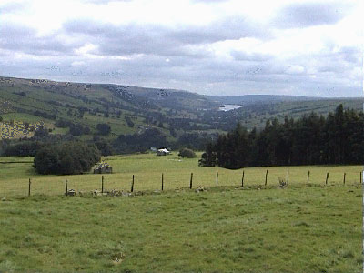 View down Nidderdale towards Gouthwaite Reservoir