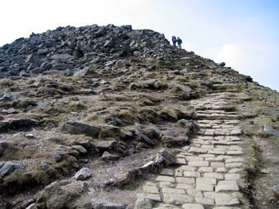 Heading up the cobbles
