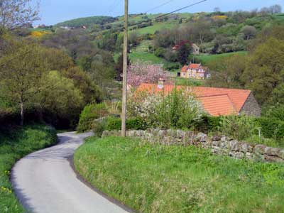The winding road down into Littlebeck