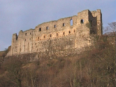Castle ramparts set high on the hill