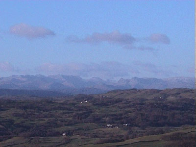 View from the Mushroom towards the Lakeland hills