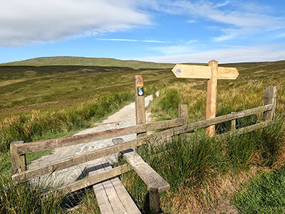 Stile on the path leading to Whernside summit