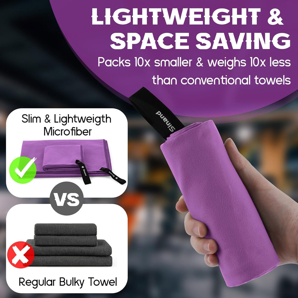 Microfibre Ultra Lightweight Travel Towel - features