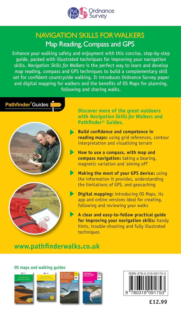 Navigation Skills for Walkers: Map Reading, Compass and GPS - back