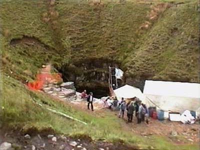 Winch day at Gaping Gill