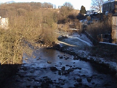View from the bridge of the River Twiss in Ingleton