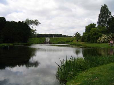 Looking up towards the cascade