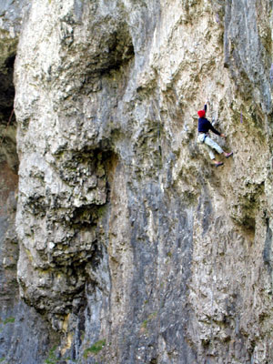 Climber on Gordale Scar