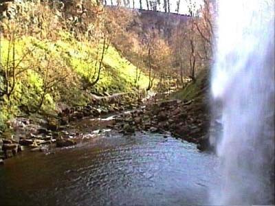 Falls from behind - back down the gorge