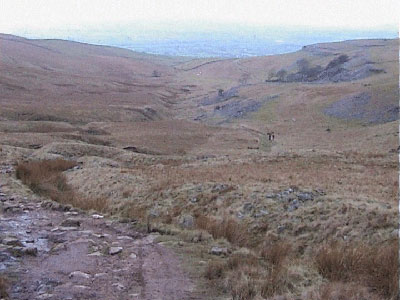 The view back down with the farm now partially hidden behind trees