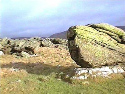 Norber erratics showing a limestone plinth