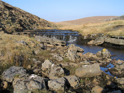 Path runs along right of Hull Pot Beck