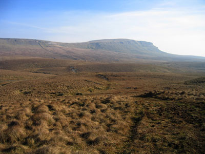 Looking back along the path towards Pen-y-ghent