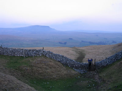 Over the stile heading towards Pen-y-ghent